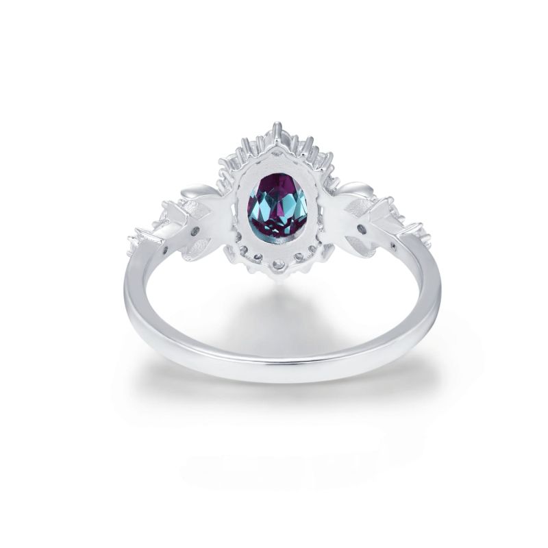 Galactic Alexandrite Ring White Gold Vermeil image