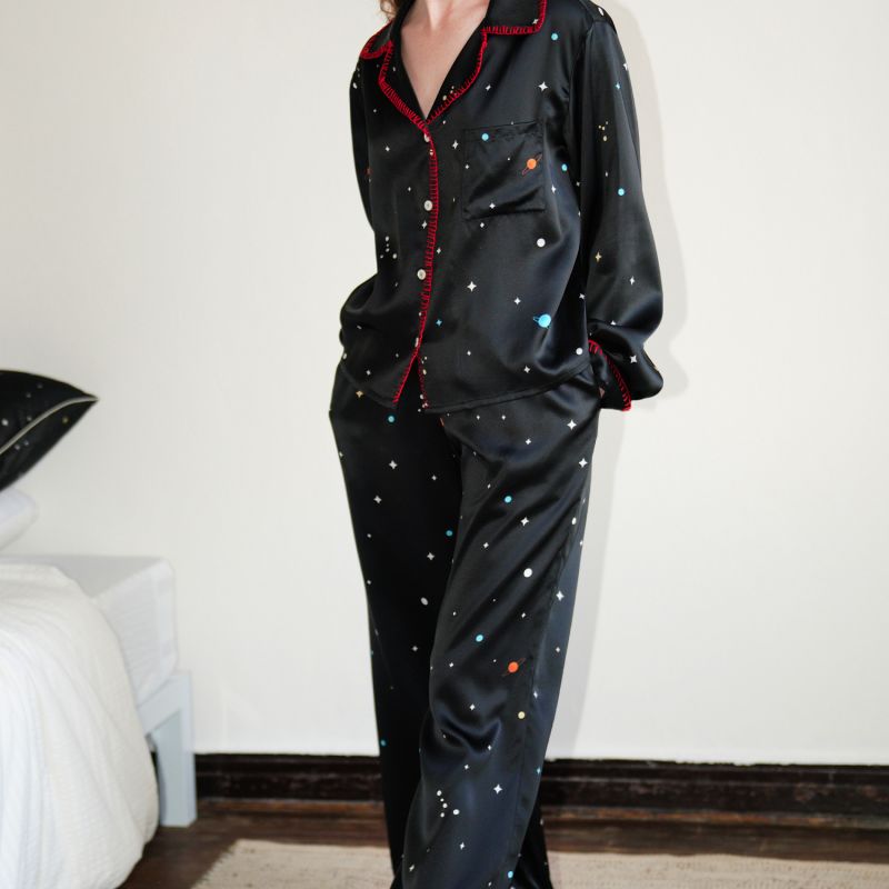 Galaxy Edition | Silk Pajamas Long Set image