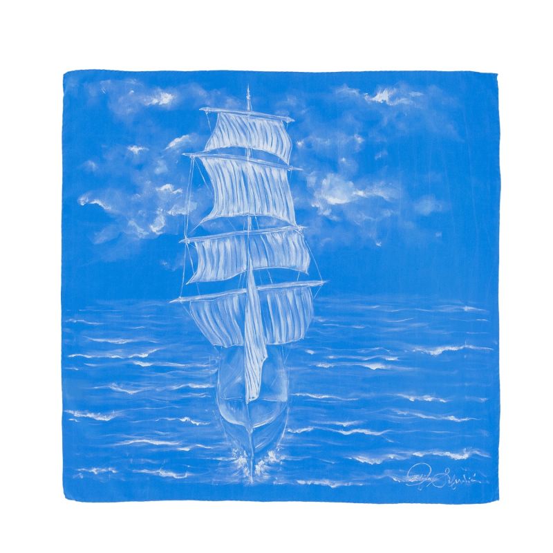 Galleon At Sea Pocket Square image