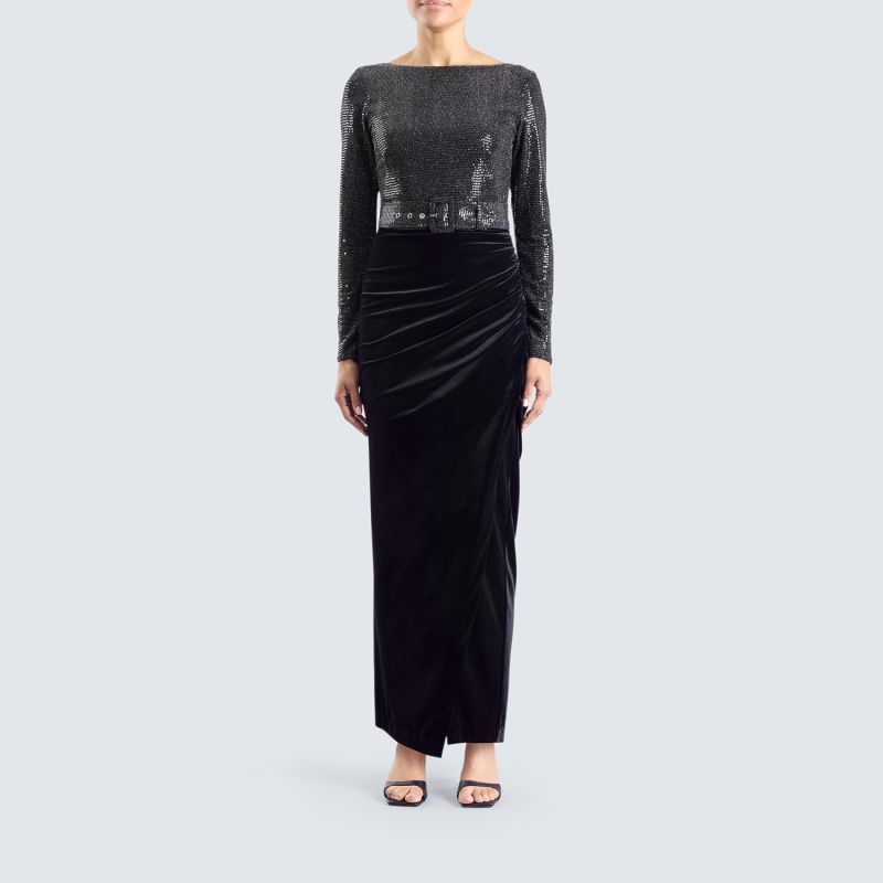 Garbo Sequin And Velvet Dress image