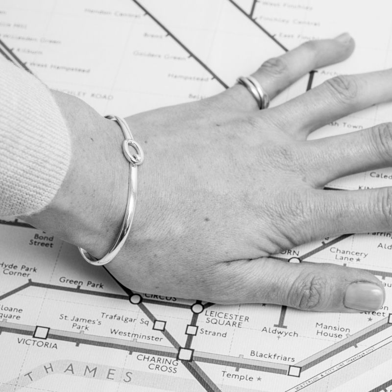 Ledbury Sterling Silver Hook Bangle image