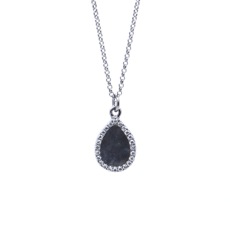 Aqua Necklace In Black Jade image