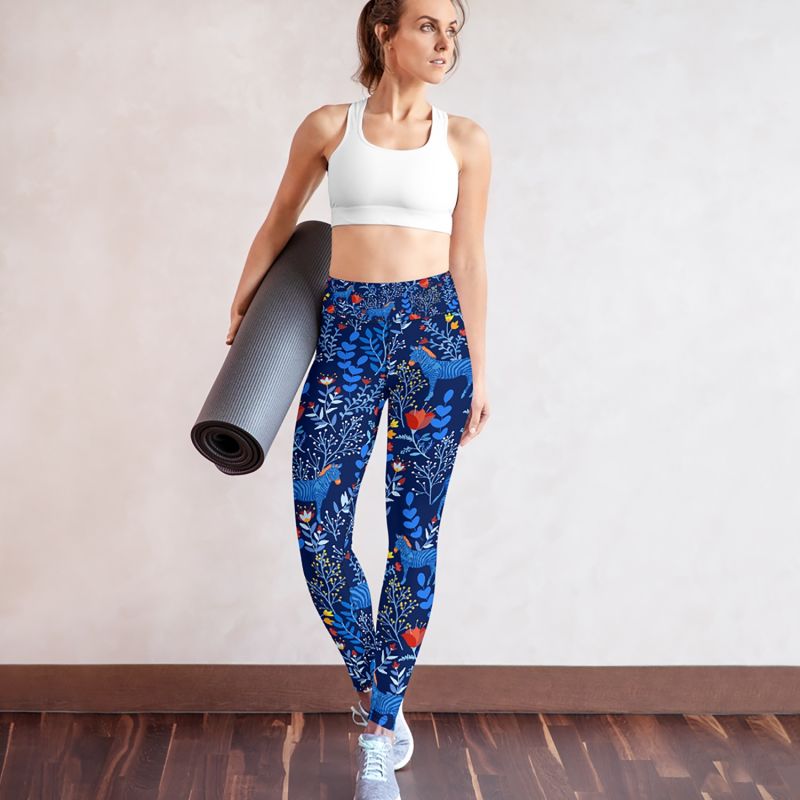 High Waist Yoga Leggings In Zebra image