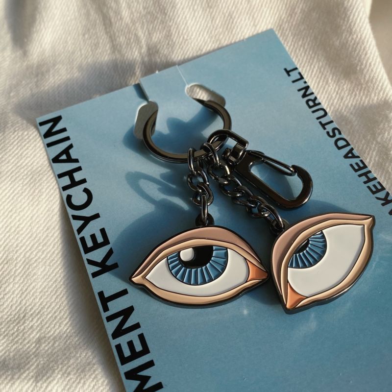 Enamel Keychain Rolling Eyes image