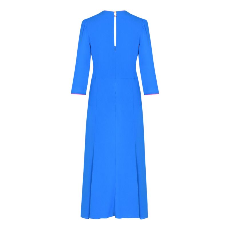 Jessie Dress Light Bright Blue Silk Georgette image