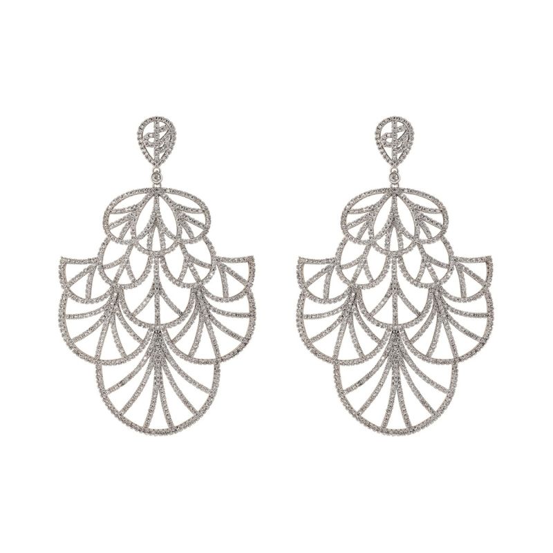 Geisha Earrings - Silver image