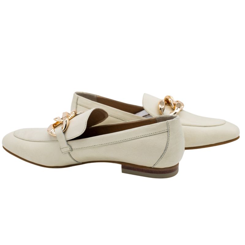 Gem Loafers In Ivory Leather image