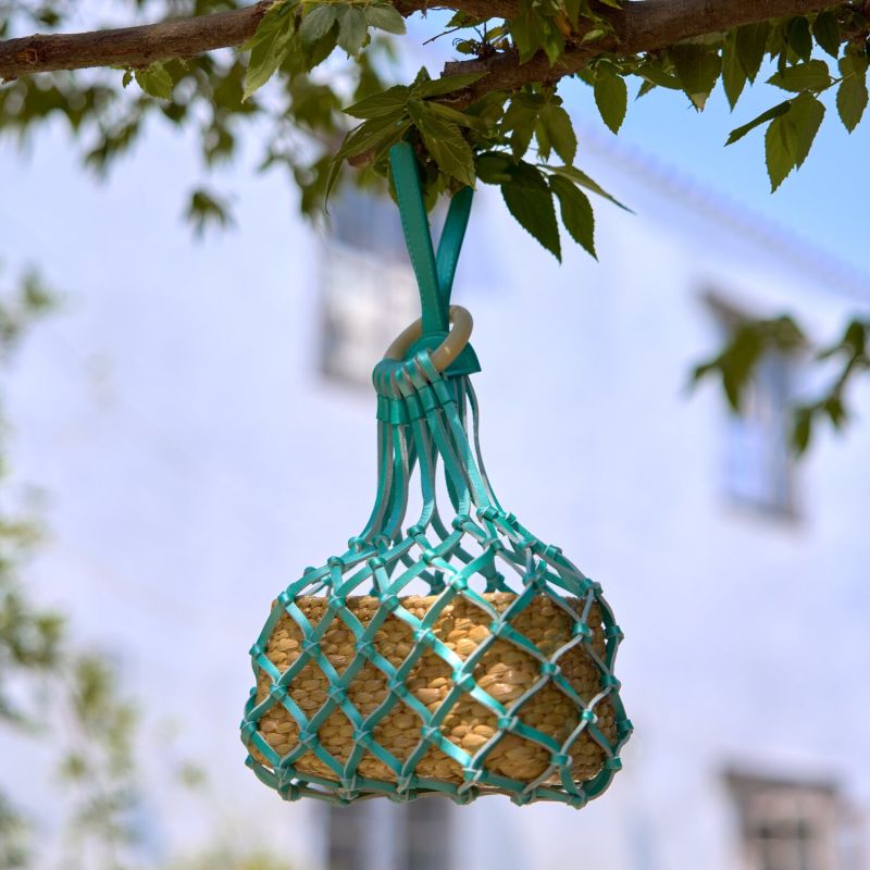 Gene Hand-Knotted Bag In Turquoise image