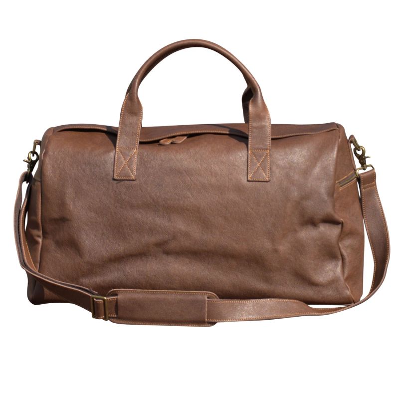 Genuine Leather Weekend Bag - Chestnut image