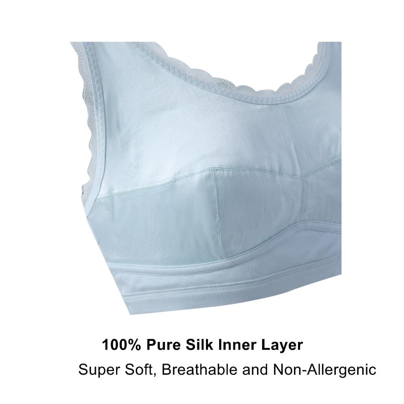 Back Support Full Coverage Wireless Organic Cotton Bra