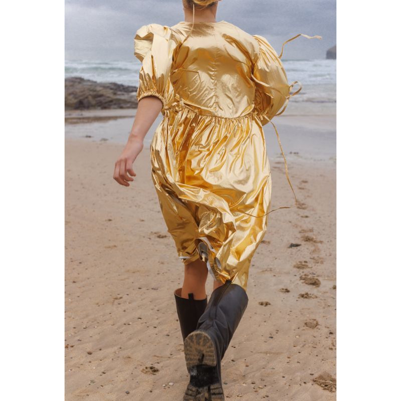 Georgie Wrap Dress Disco Gold image