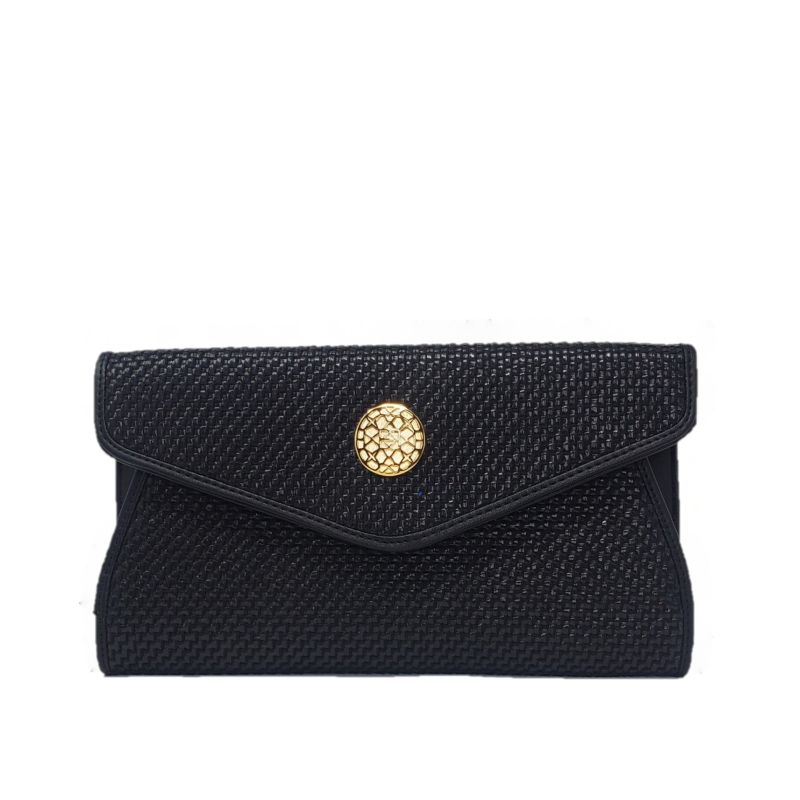 Georgina Black  Straw Large Clutch image