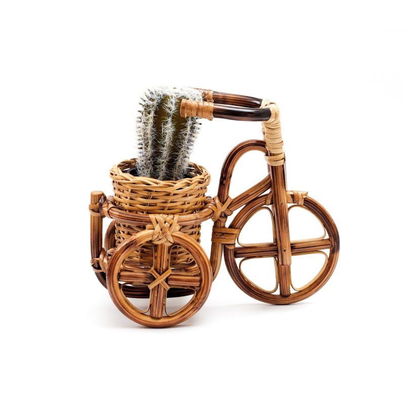 Rattan Bike Planter Large image