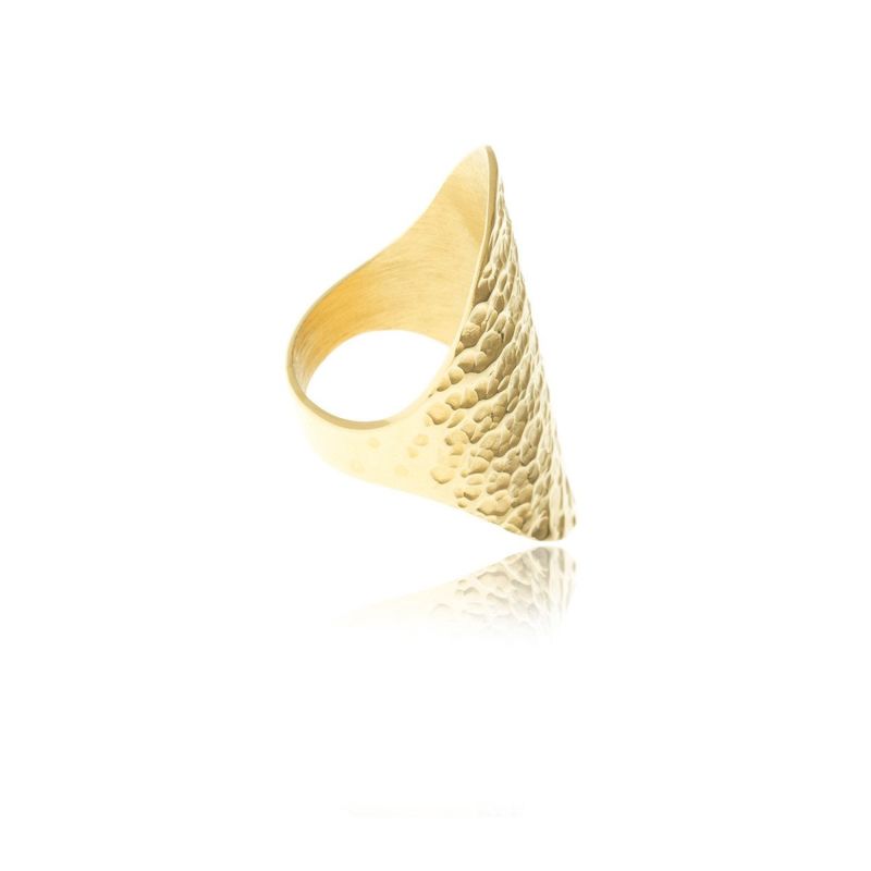 Gold Sidereal Gold Hammered Ring image