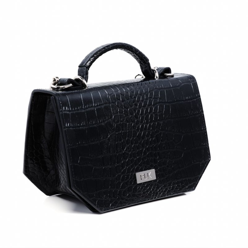 Lola Crossbody Bag Black Croc image