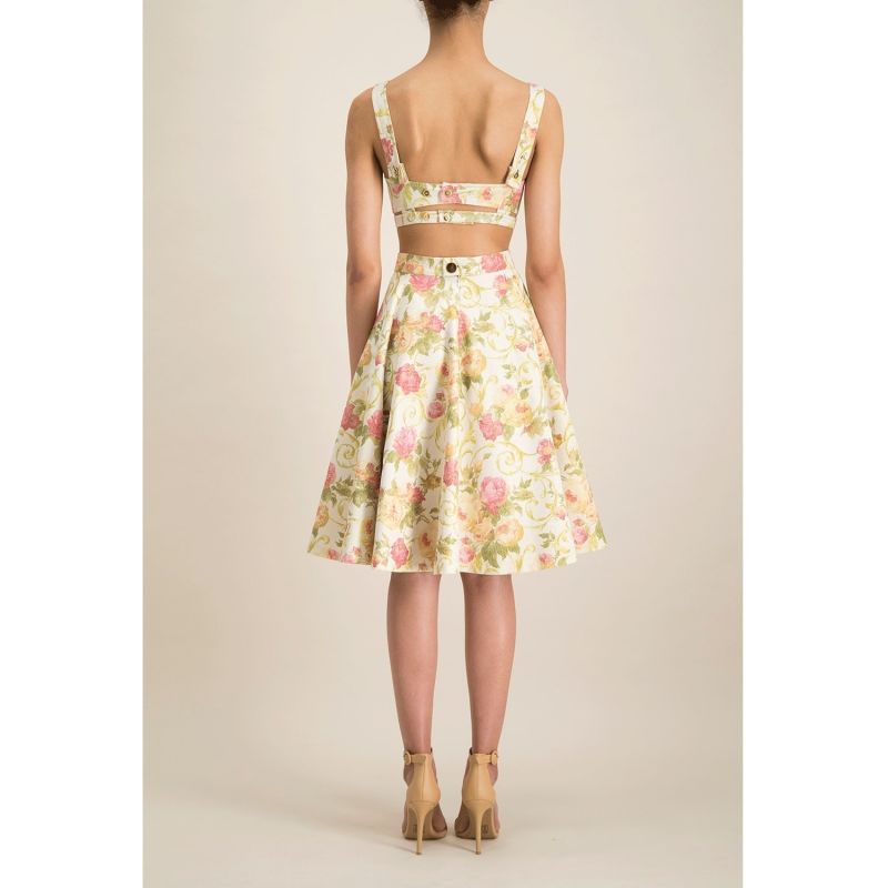 Iconic Romantic Indo Western Floral Midi Skirt image