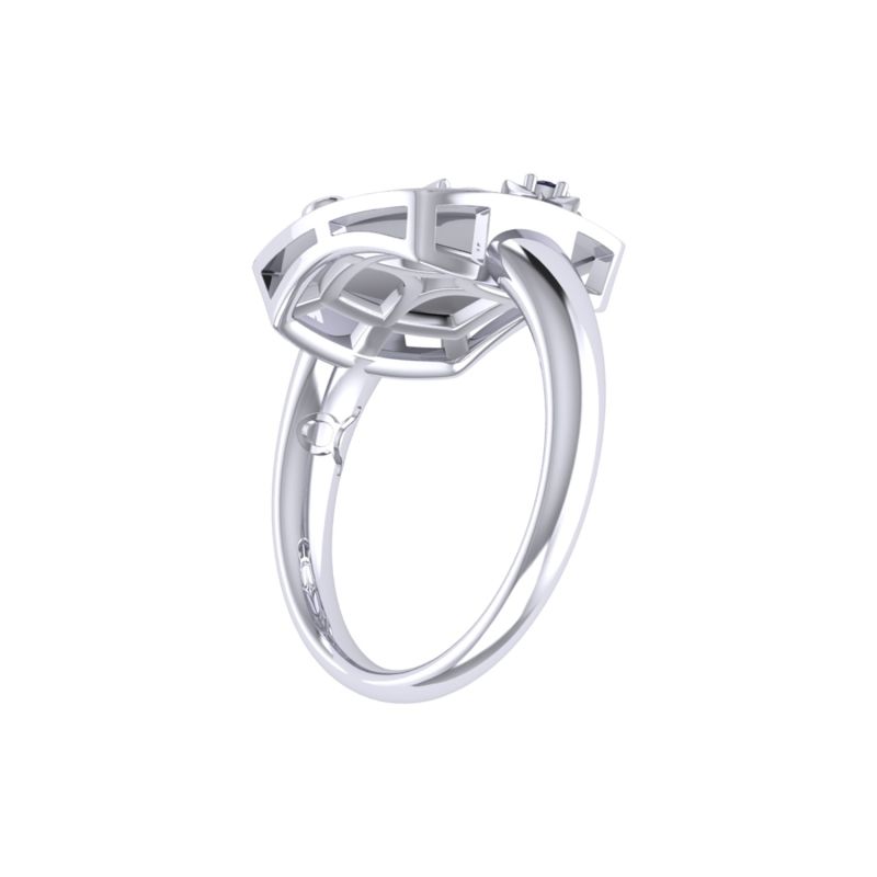 Taurus Bull Constellation Signet Ring In Sterling Silver image