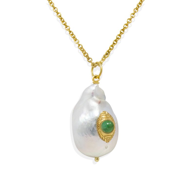 The Eye Green Emerald Pendant Necklace image