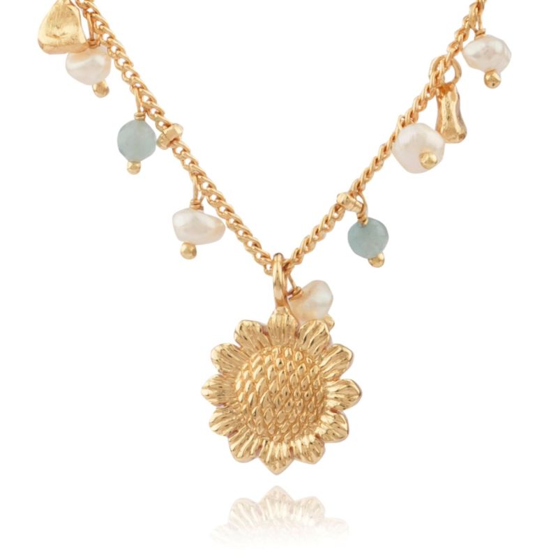 Gilda Necklace With Pendants Of Semi-Precious Stones And Pearls image