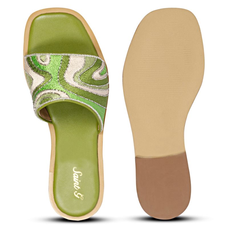 Giorgia Multi Green - Flat Sandals image