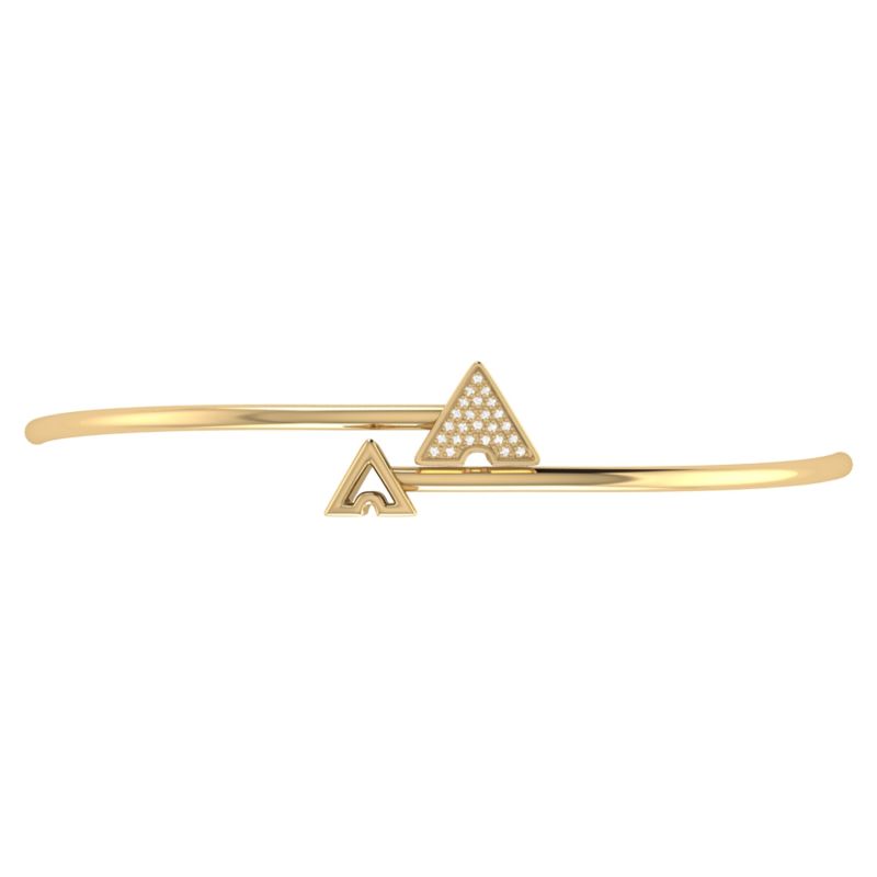 Skyscraper Roof Bangle In 14 Kt Yellow Gold Vermeil On Sterling Silver image