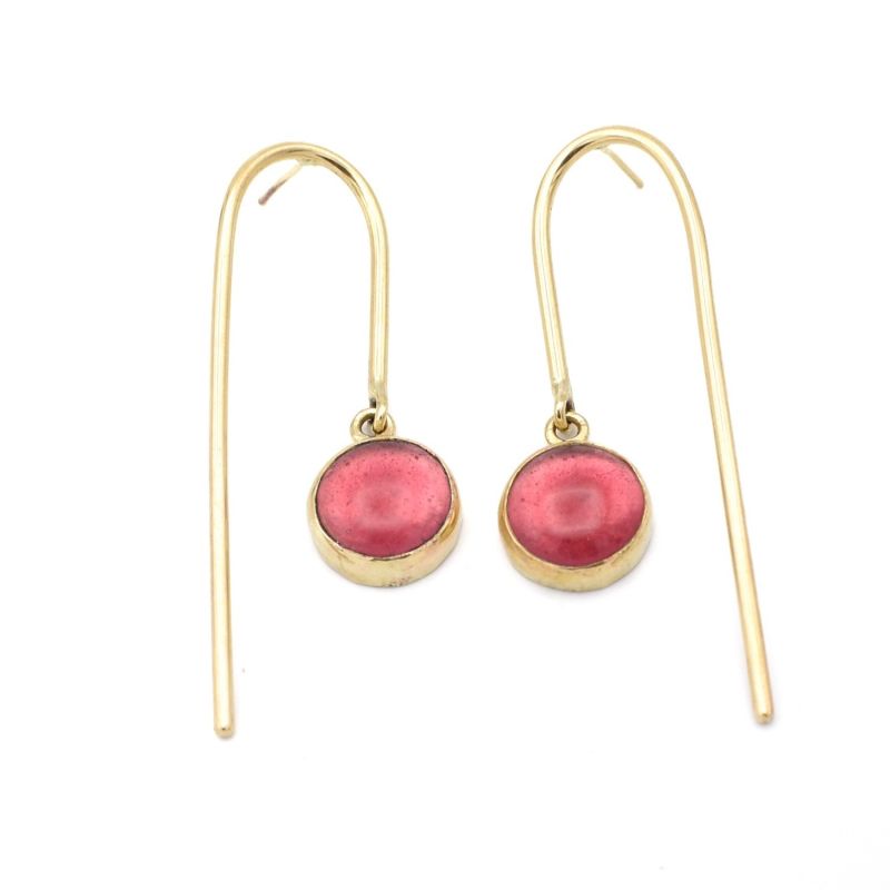 Glass Earrings - Rose Gold image