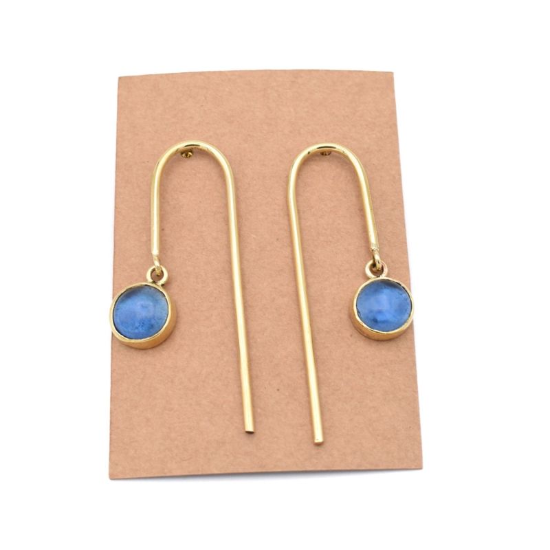 Glass Earrings - Blue image