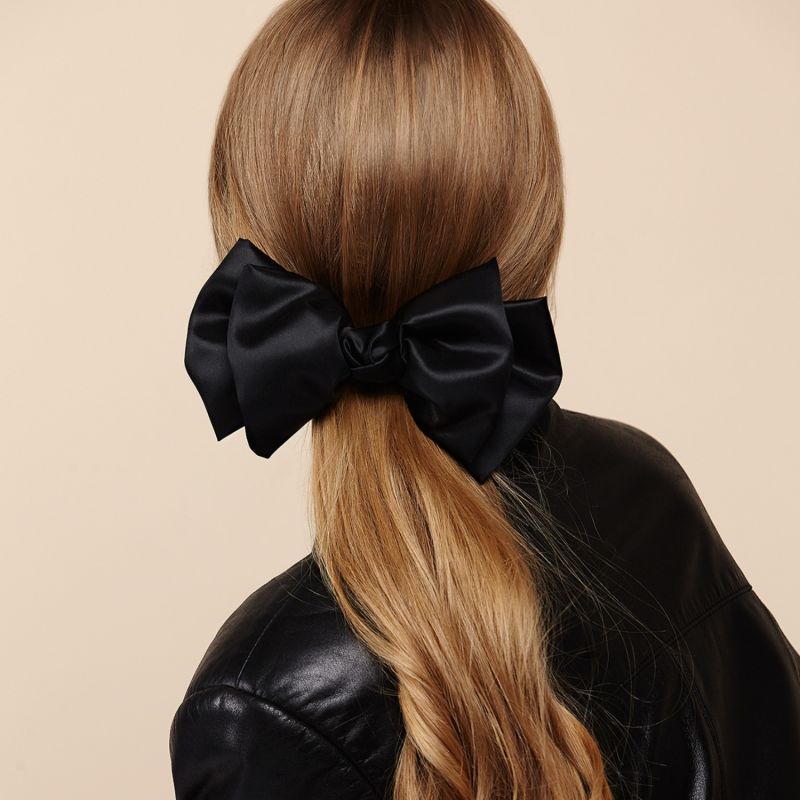 Silk Hair Clip Gala Black image