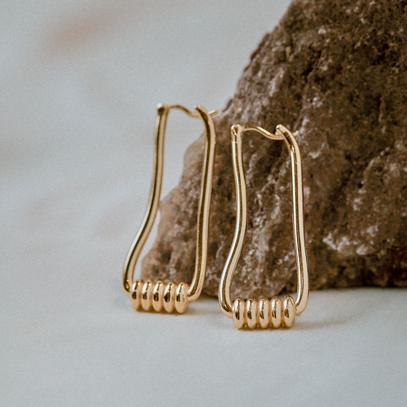 Metope Earrings - 18K Gold Vermeil image