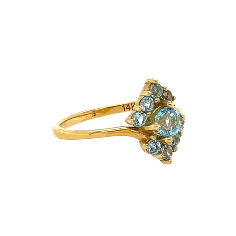 Glinda Gold & Blue Topaz Ring image