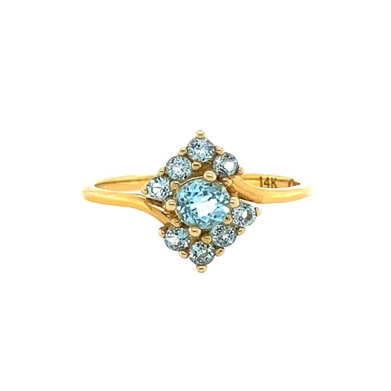 Glinda Gold & Blue Topaz Ring image