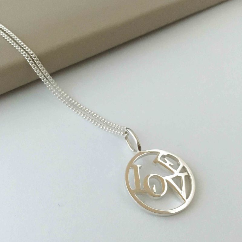 Love Medallion & Chain In Sterling Silver image