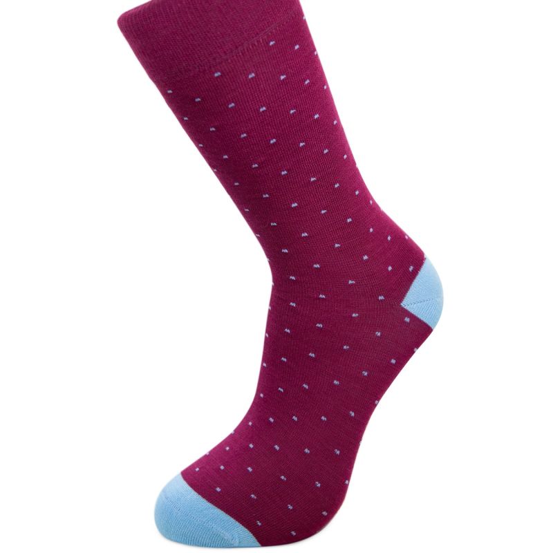 Gift Box Belt Graeme & Purple With Blue Dots Socks image