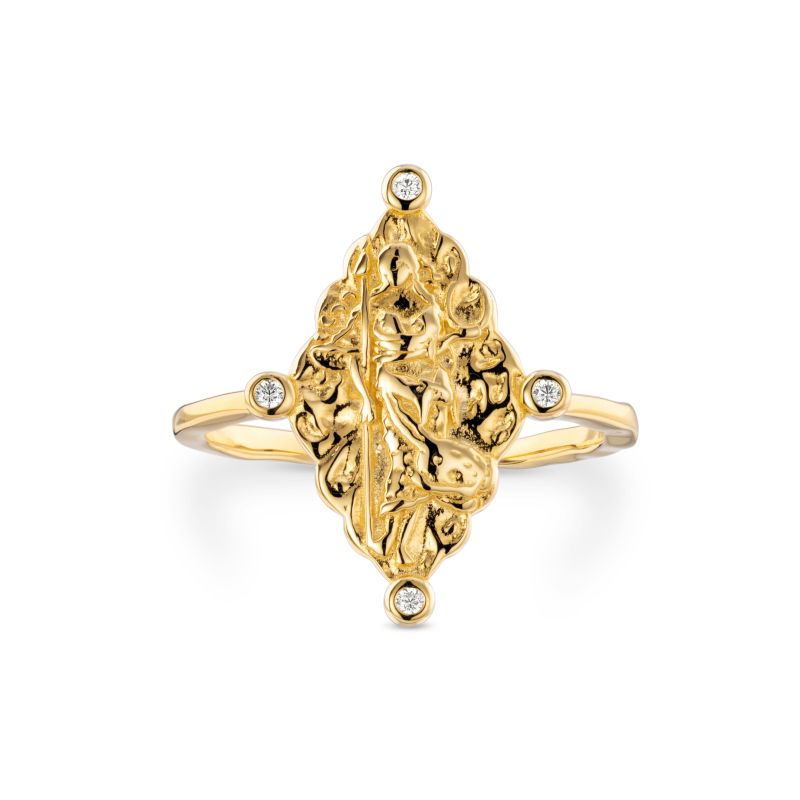 Goddess Selena Ring - Gold image