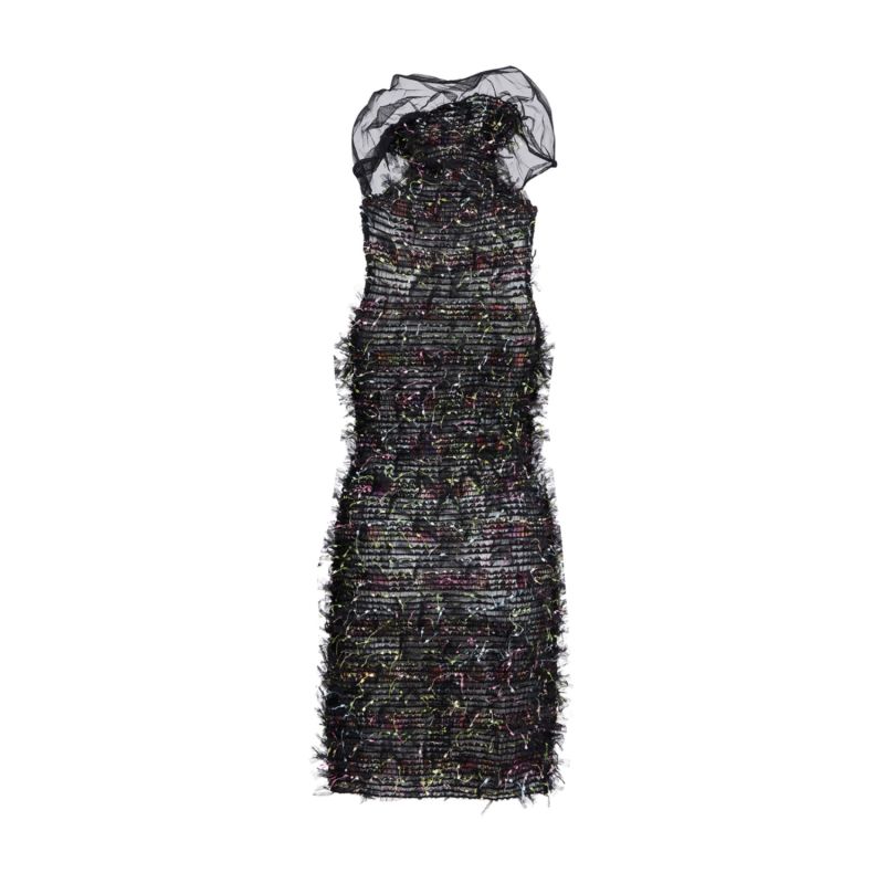 Goddess Summer Dress Black Multicolor image