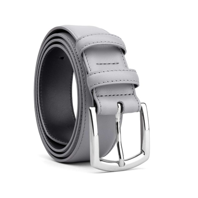 Classic Leather Belt Grey Baldassare image