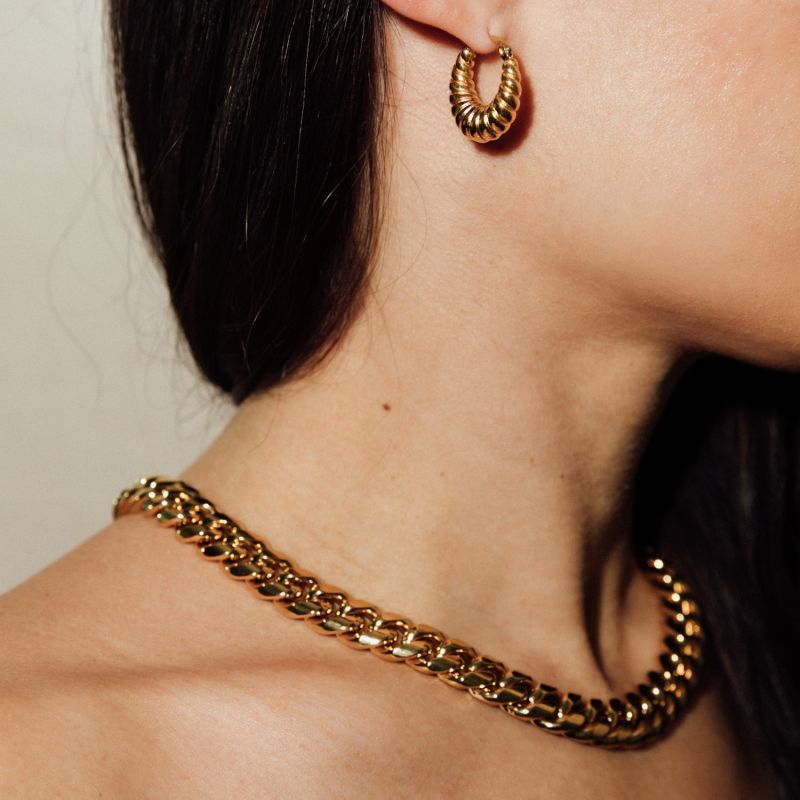 Gold Chain Link Necklace image