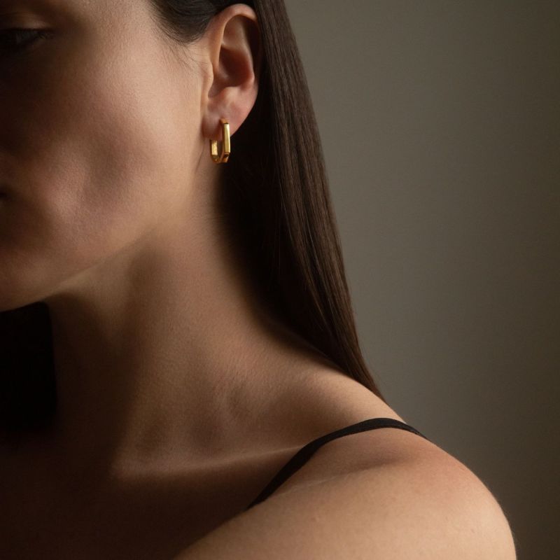 Gold Della Hoops image