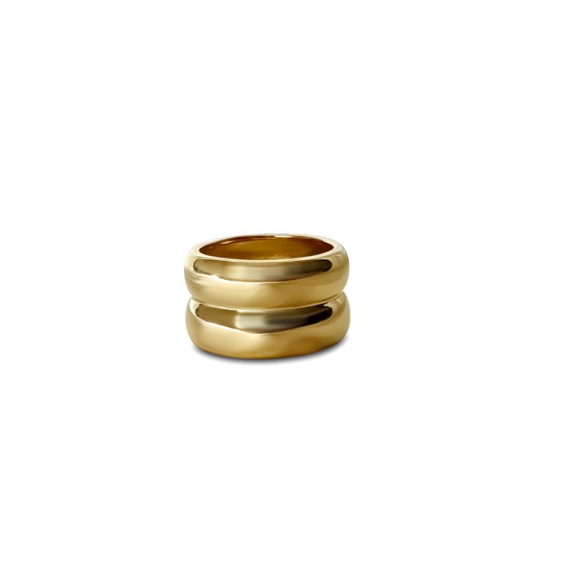 Gold Double Dome Ring image