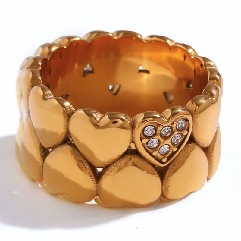 Gold Double Heart Ring image