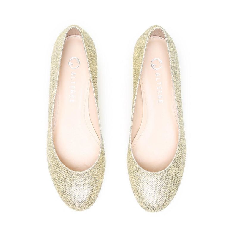 Gold Glitter Ballet Flat image