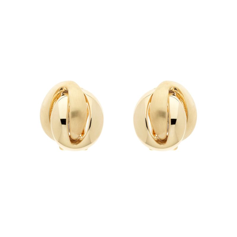 Gold Knot Clip Earrings image