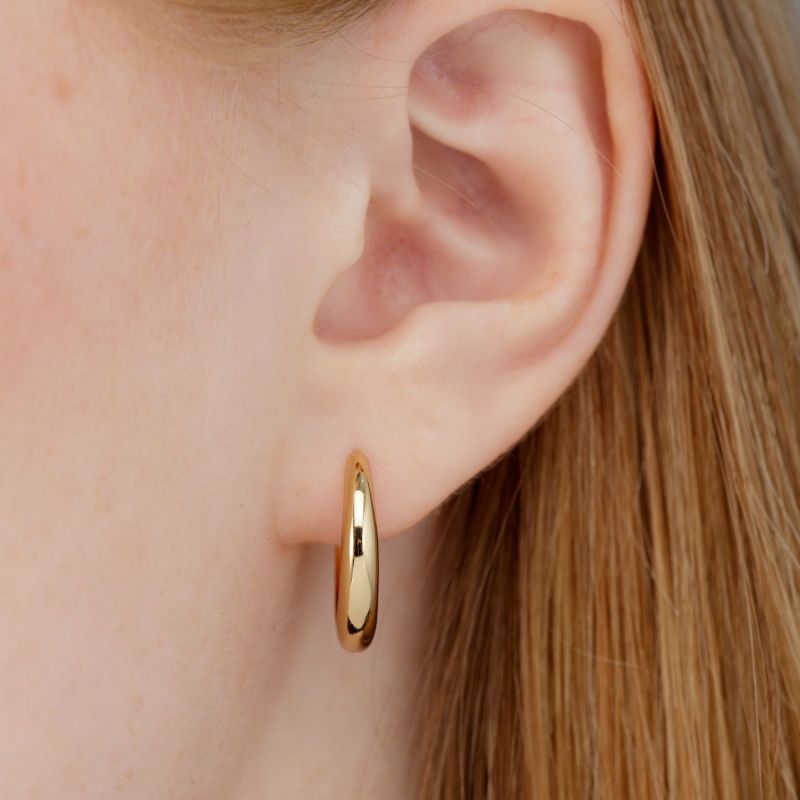 Gold Large Foundation Classic Hoop Earrings image