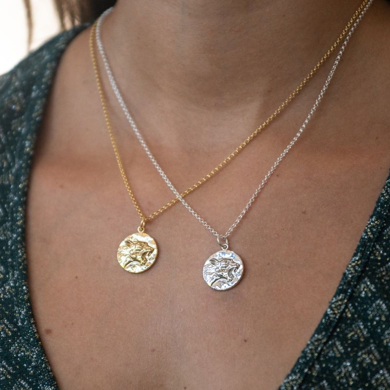 Gold Leo Zodiac Necklace image