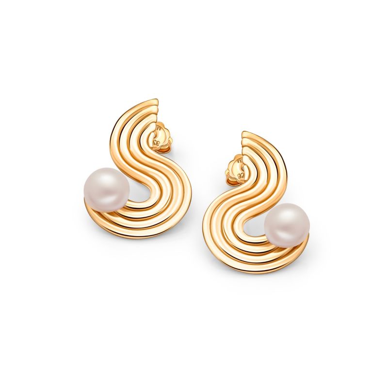 Gold Serpentine Earrings image