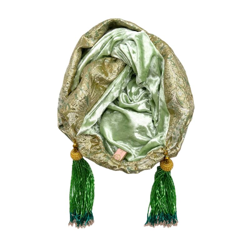 Golden Goldy Mint Luxe Turban image