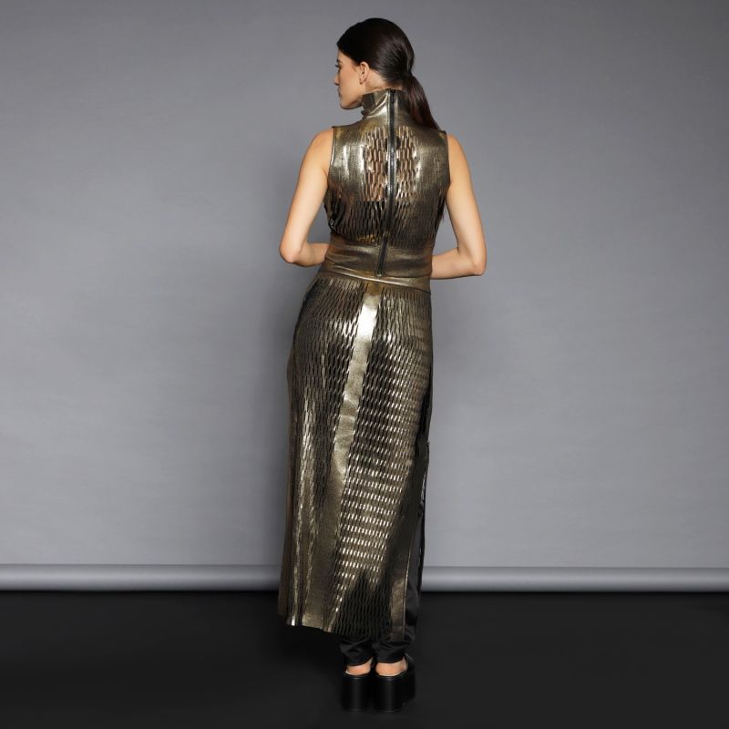 Golden Laser Cut Two-Piece Set image