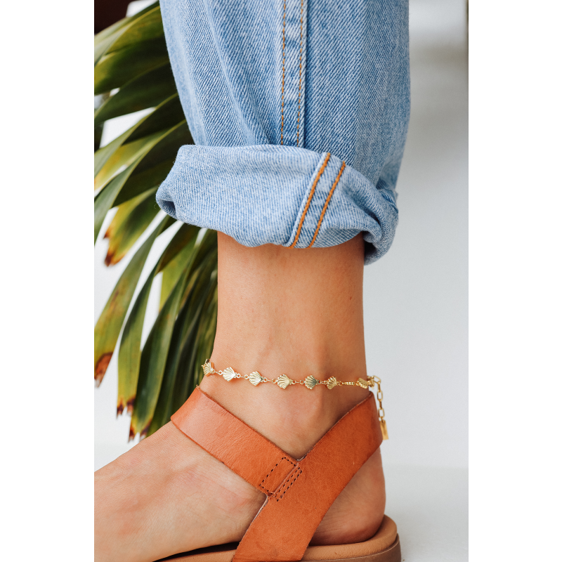 Golden Shells Anklet image