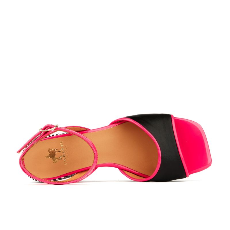 Goldi - Optical Zebra & Black & Pink - Womens Designer Sandals image