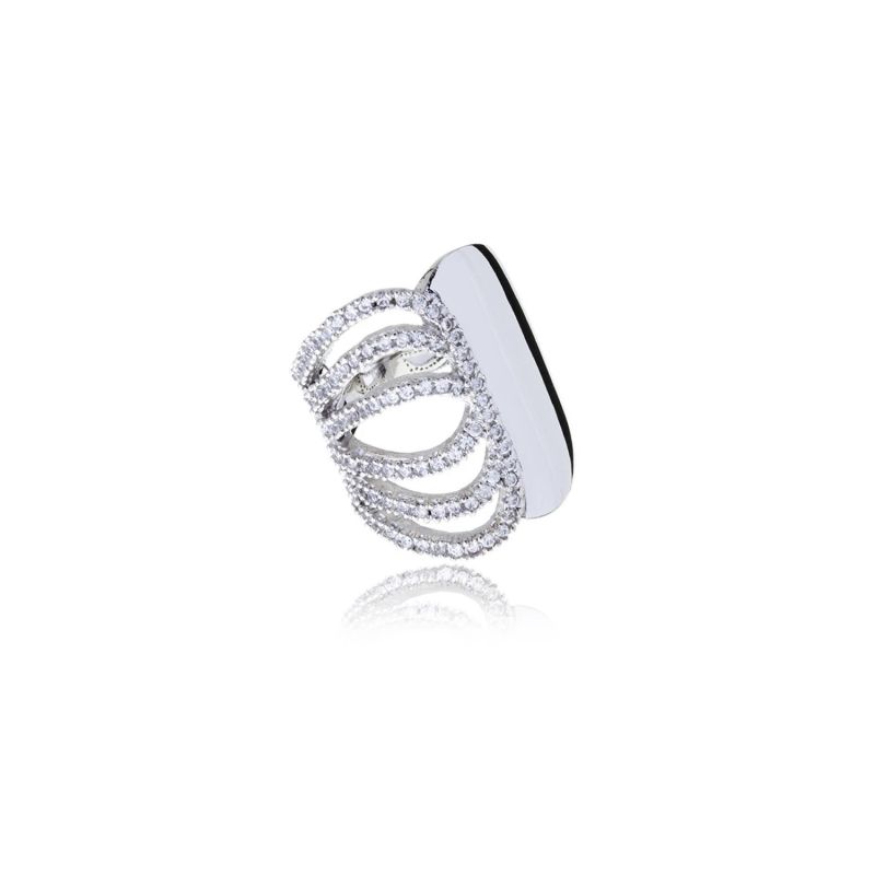 Silver Raffine Diamond Butterfly Ring image